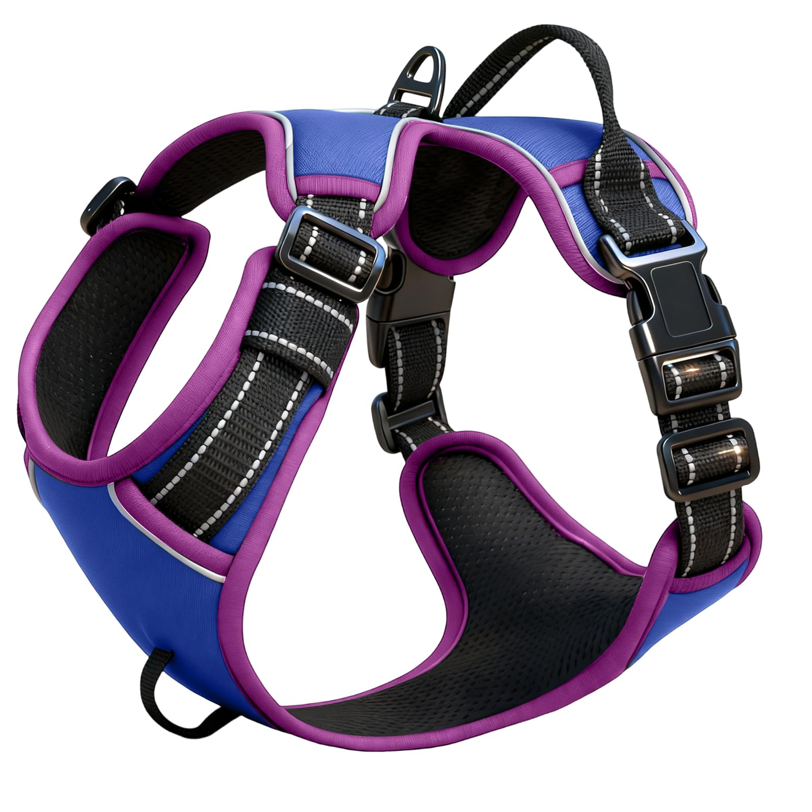 No-Pull Dog Harness — Blue/Purple